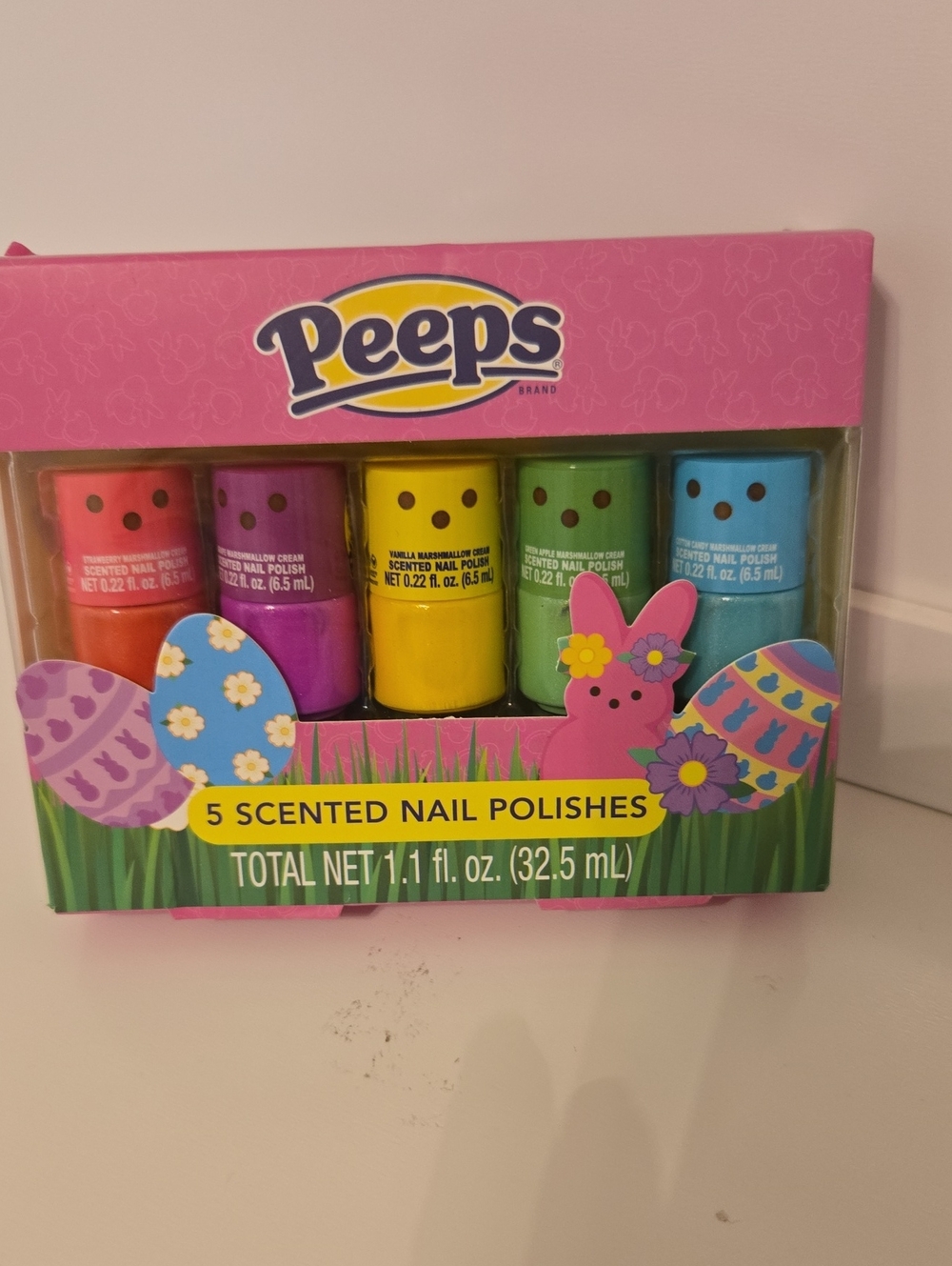 Peepa Scented Nail Polish Set - Pink, Purple, Yellow, Green, Blue Set of 5 Nwt